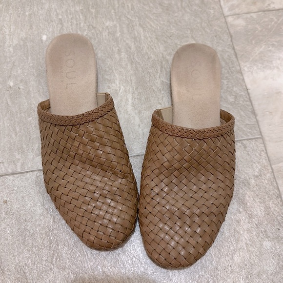 SOUL womens slip on woven mules - brown - US 6 - Picture 1 of 3